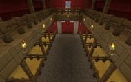 This multi-floored design incorporates an interior look specifically for traditional red barns (Image via Jamina1/Minecraft Schematics)
